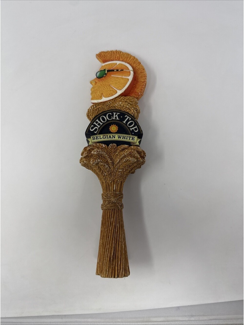 Beer Tap Handle Multicolor Belgium White Wheat Ale 10" Long Shock Top